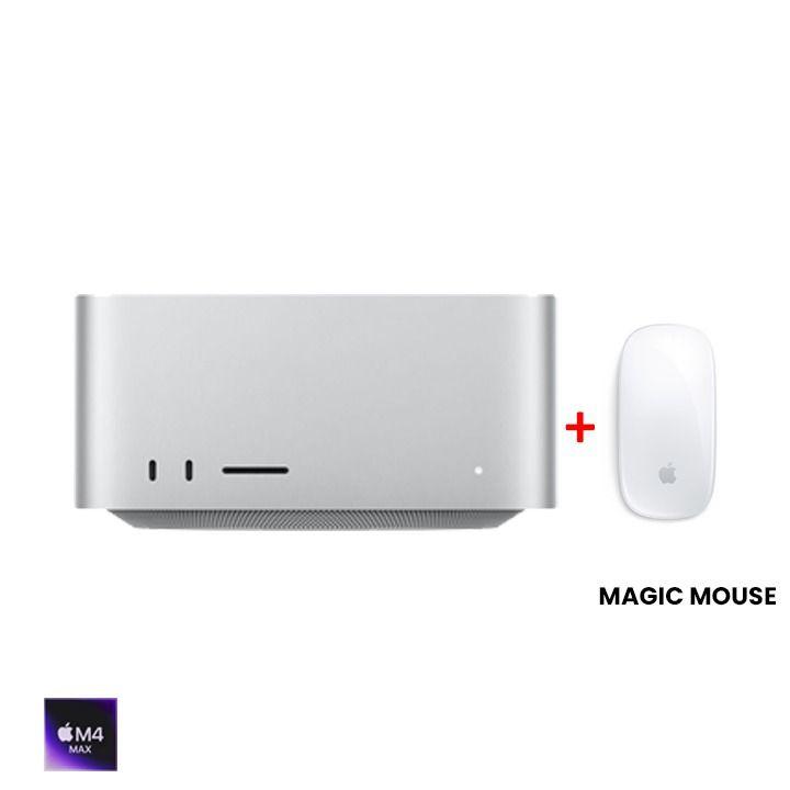 Apple Mac Studio Desktop with M4 Max Chip 14-Core CPU, 32-Core GPU, 36GB RAM, 512GB SSD – Silver | MU963AB/A + Apple Magic Mouse