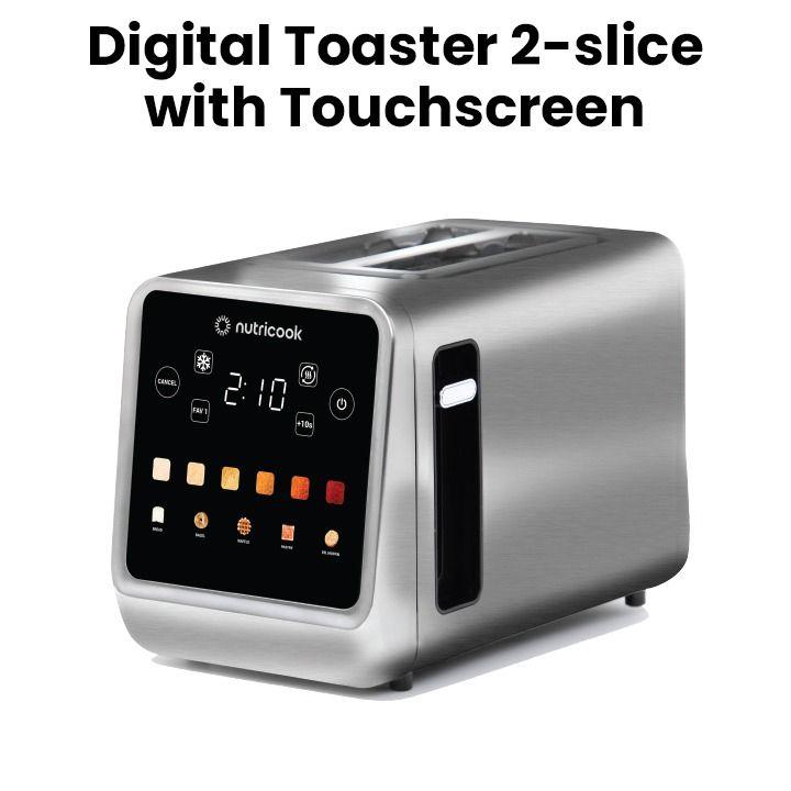 Nutricook 2-Slice Stainless Steel LED Digital Toaster 850W | NC-TS201