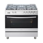 LG FA415RMA 90x60 5 Burner Full Gas Cooking Range Full Safety Stainless Steel Finish with Heavy Duty Cast Iron Trivet With Rotisserie