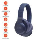JBL Live 500BT Wireless Over-Ear Headphones - Blue