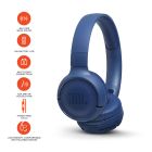 JBL Tune 500BT Powerful Bass Wireless On-Ear Headphones with Mic - Blue