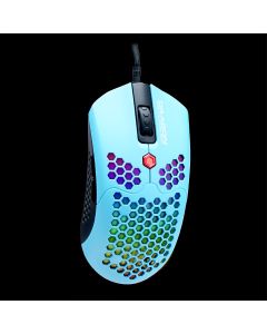 Dragon War ELE-G25-BL Ultra-Light Honeycomb RGB Gaming Mouse 12,000 DPI - Blue