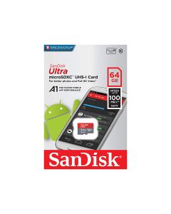 Sandisk SQUA464GN6MN Ultra MicroSDHC 120MB/s A1 Class 10 UHS-I 64GB - Silver